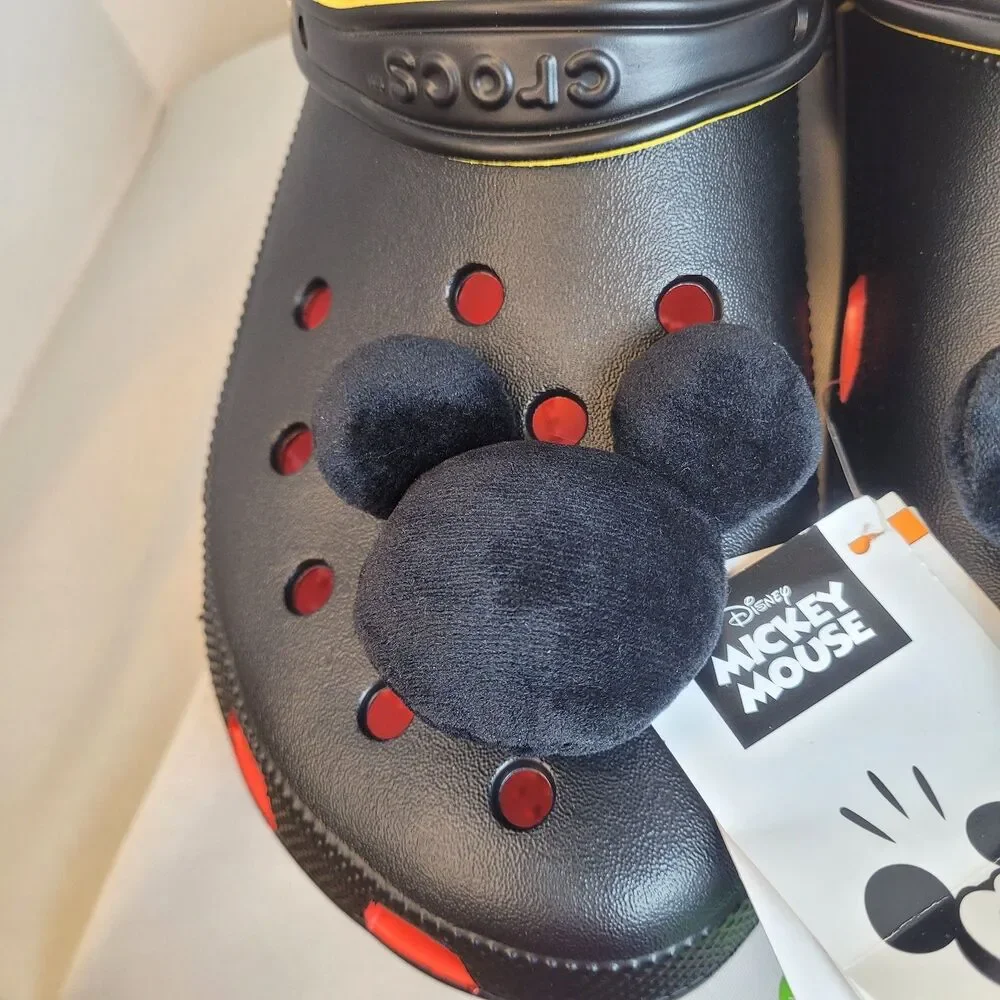 Crocs Disney Parks Plush Mickey Mouse New Black Men's Size 13 Limited Edition